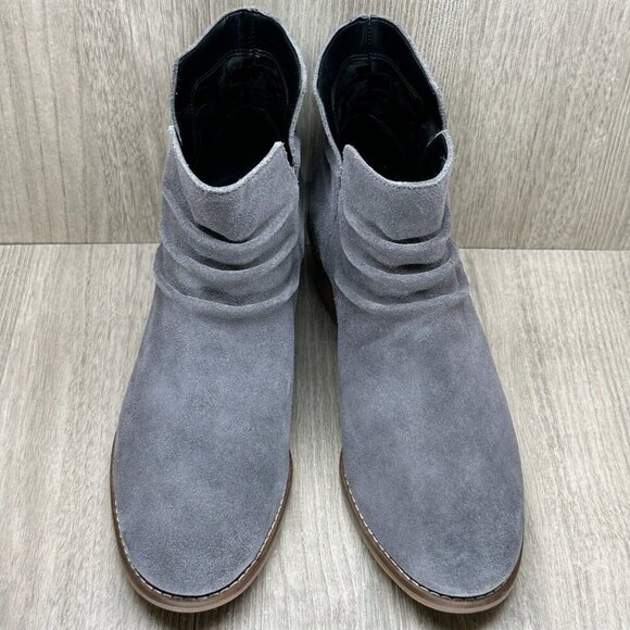 Cole Haan Boots Womens 7B Alayna Slouch Ankle Booties Pull On Suede Gray W13894 - Picture 4 of 10